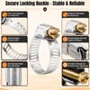 20PCS 304 Stainless Steel Adjustable Hose Clamps, Range 7/16" to