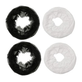 AIMALL 4 PCS Black and White Lace Veil Scarf, Elegant Women's Eyelash Lace Breathable Shawl, 26.77 x 22 Inches, Perfect for Spring and Summer Fashion Accessories