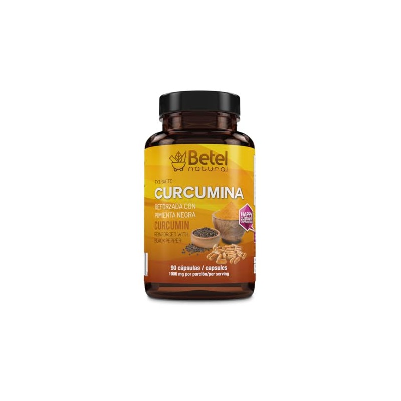 Betel Natural Premium Curcumin with Black Pepper Caps Curcumina -