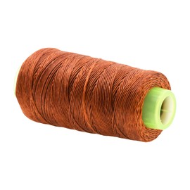 Mandala Crafts 1mm Bourbon Brown Waxed Whipping Twine with Needle - 164 Yards Marine Sail Twine for Tie Dye String, Lashing, Tying, Lacing Cord, Macrame, Jewelry Making, and DIY Crafts