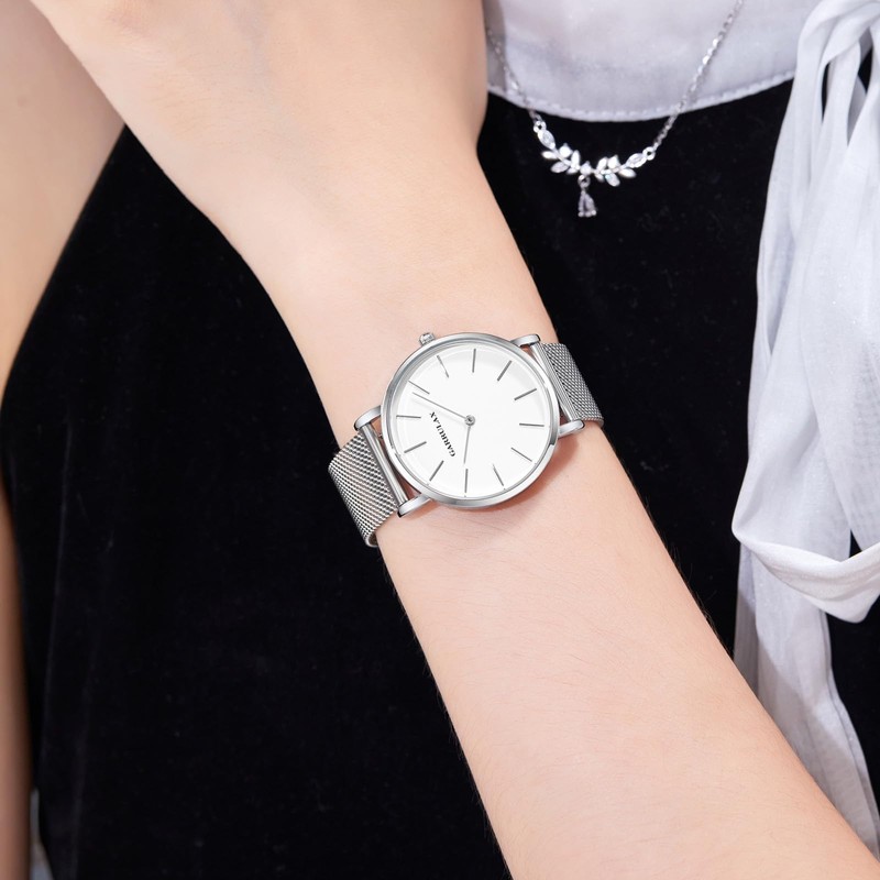 Garrulax Women's Ultra Thin Case Analogue Quartz Watch 36 mm,