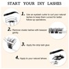 QUEWEL Individual Eyelashes, Individual Eyelash Clusters, Lashes, Mega C Curl,