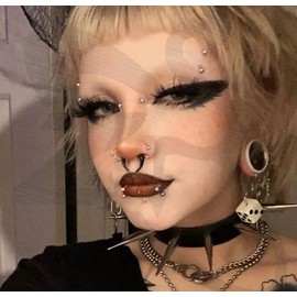 ZS 9 Pairs Pincher Tapers Septum Rings, Acrylic Buffalo Horseshoe Stretcher Expander Piercing Kit for Stretching Pierced Nose Ear Gauge 9 Size 14G - 00G (Black)