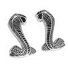 4-1/4" Chrome Cobra Snake Fender Emblems for 2007-2014 Shelby GT500