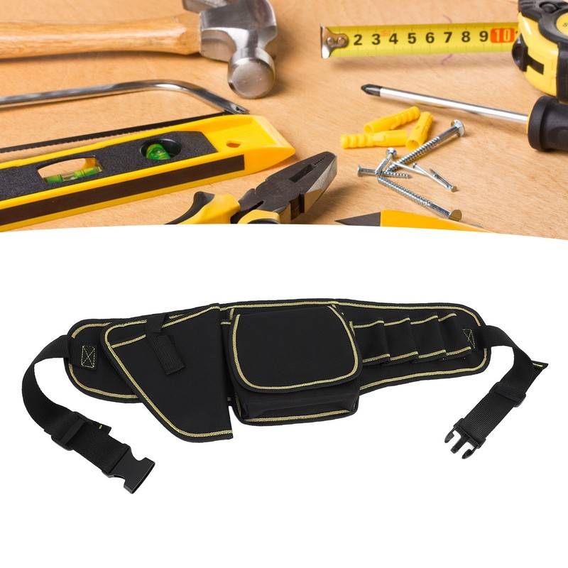 Side Tool Belt Pouch Canvas Multifunctional Waterproof 30kg Load Capacity