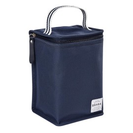BÉABA - Insulated bag for baby meals - Spacious - Baby bottle storage - Complete meal bag - Collapsible - Soft and waterproof material - Navy blue