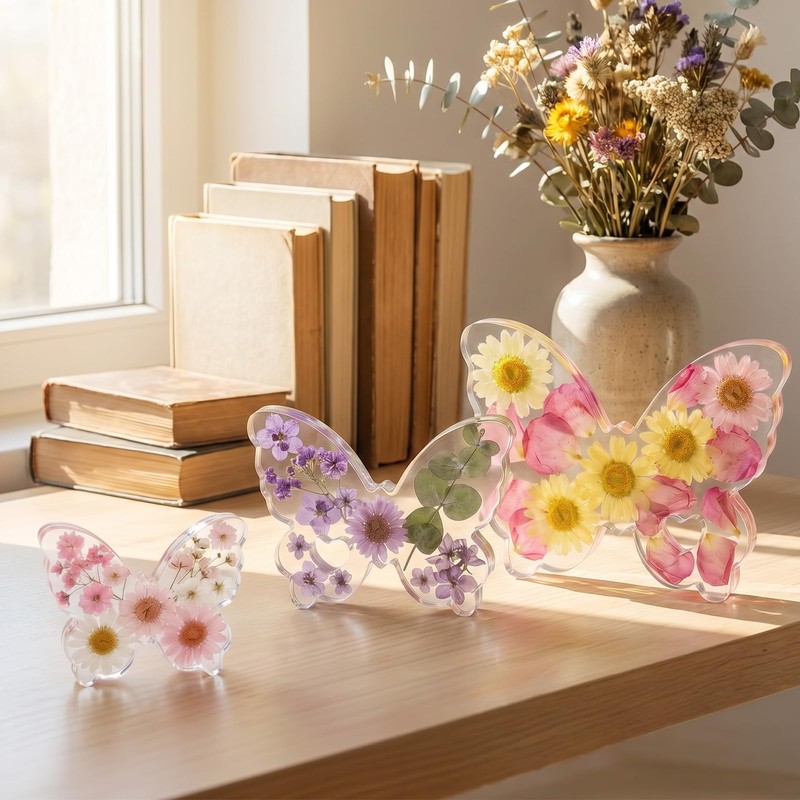 Butterfly Silicone Mold, 3 Sizes Flexible Butterfly Resin Molds, Effortless