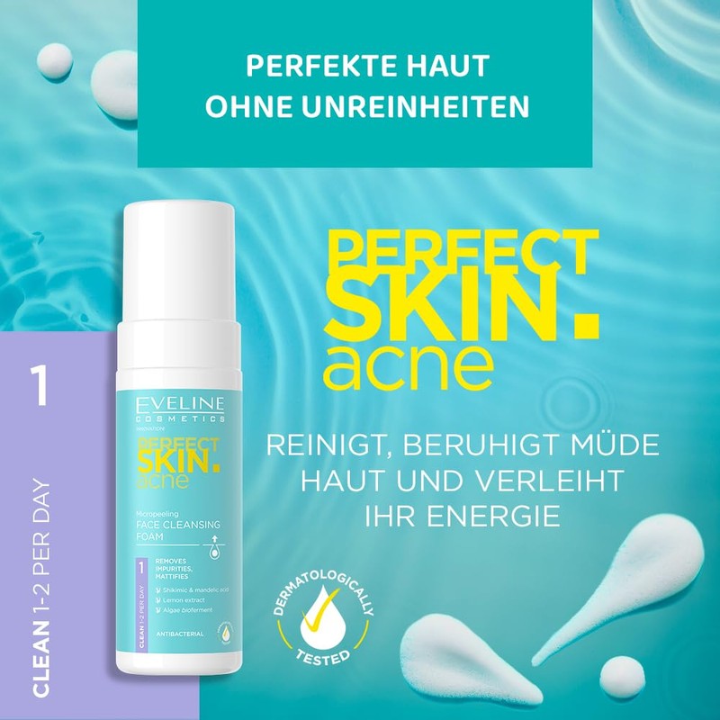 Eveline Cosmetics Facial Cleansing Foam with Micro Scrub