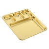 ULTECHNOVO 1Pc Divided Stainless Steel Food Plate Multi Compartment Barbecue