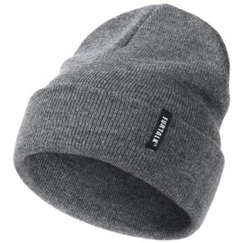 FURTALK Toddler Beanie Hat Baby Boys Girls Winter Hats Kids Soft Knitted Warm Cap, Grey, 0-6 Months