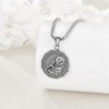 YFN Sisyphus Necklace Sterling Silver Religious Protector Pendant Greek God