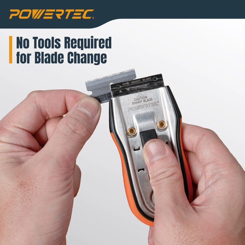 Powertec Razor Blade Scraper Tool Set with 20 Blades -