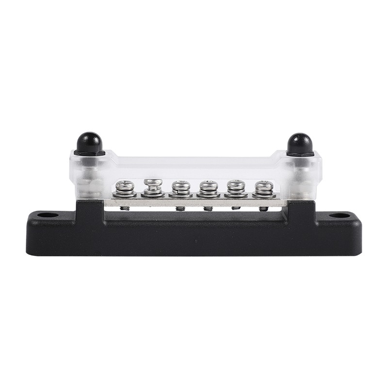 6 Terminal Single-row Bus Bar 150A BusBar Block with Cover,