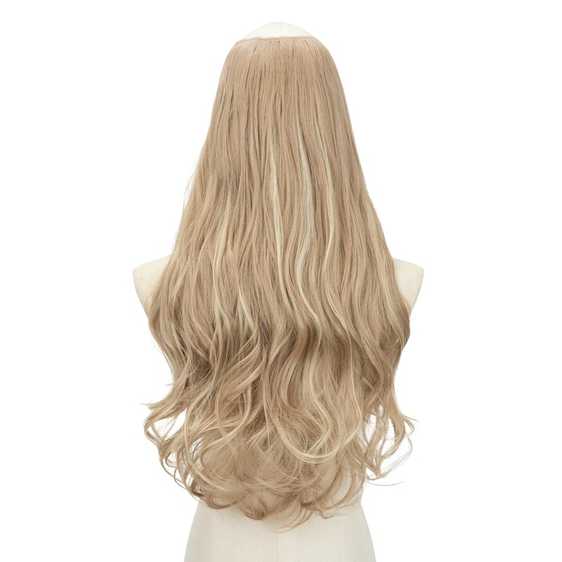 SARLA U Part Hair Extensions Dirty Blonde Full Head Clip