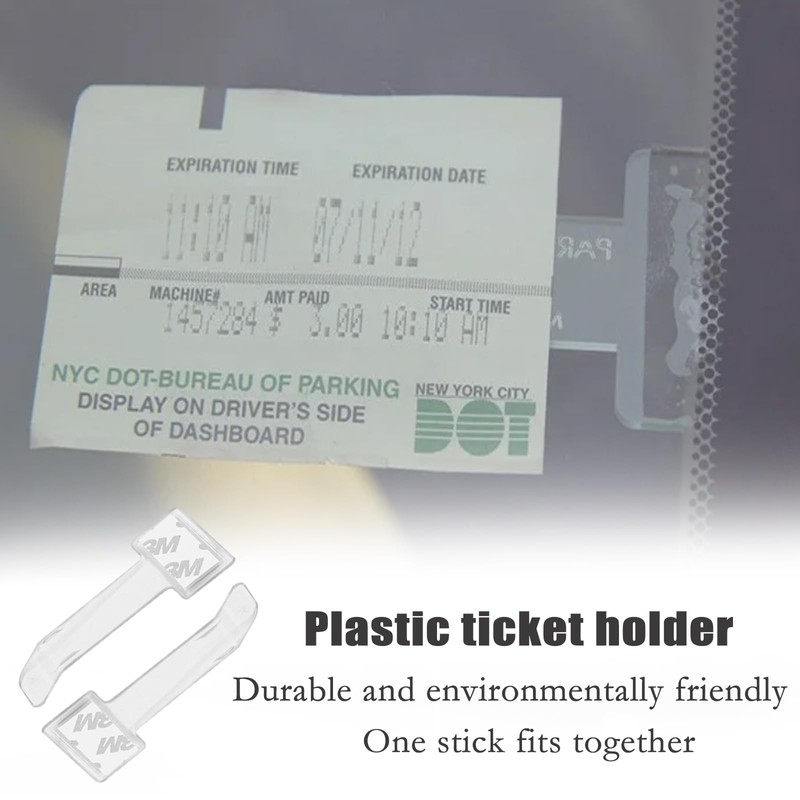 YueJieSelected 4-Stck Parkausweis Halterung WindschutzScheibe,Selbstklebend Parktickethalter Auto,Parkscheinhalter,ParkKartenhalter Auto,Fenster Parkausweishalter,Halterung fr