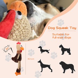 Dog Plush Toy, Squeak Toy, Turkey Dog Toy - Designed for All Dogs, Puppy Toys, Large Dogs - Keep Them Busy with Plush Dog Puzzle Toy
