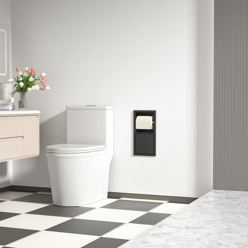 Toilet Paper Holder, Hidden Tampon Storage Holder | in Wall