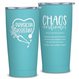 Dyvxuqe Physician Assistant Gifts for Women, Funny Gifts for Physician Assistant, Pa Student Gifts, Pa Week Gifts, Chaos Coordinator Gifts for Physician Assistant Tumbler with Straw 20oz