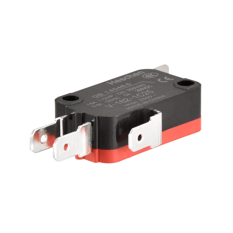 Heschen Micro Switch, V-162-1C25, SPDT, Short Hinge Lever, 16A 250VAC,