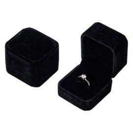 JYTDBCS Velvet Black Ring Box For Jewelry Gift Box Ring Box Engagement Ring Box Gift Small Ring Gift Box Earring Box Wedding Day Wedding Ring Box Ceremony for men and women