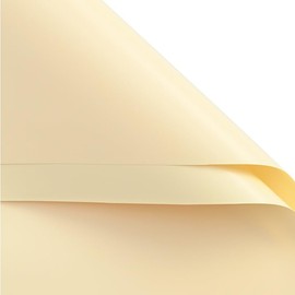 LORJE 20 Sheets of 56CM*56CM Cream yellow Waterproof Floral Wrapping Paper, Perfect for Multiple Occasions