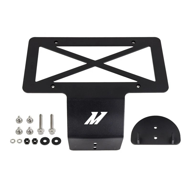 Mishimoto Tow Hook License Plate Relocation Bracket Black for 2015+