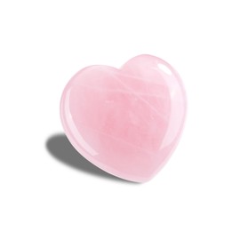 CrystalTears Rose Quartz Heart Stone 60 mm Large Crystals Healing Stones Heart Shape Worry Stone Reiki Healing Gemstone Amullet Spiritual Gifts for Women