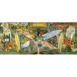 Get Custom Art - Diego Rivera, Man at the Crossroads - Canvas Print Rolled in a Tube, Famous Paintings Wall Art Décor (14x36inch)