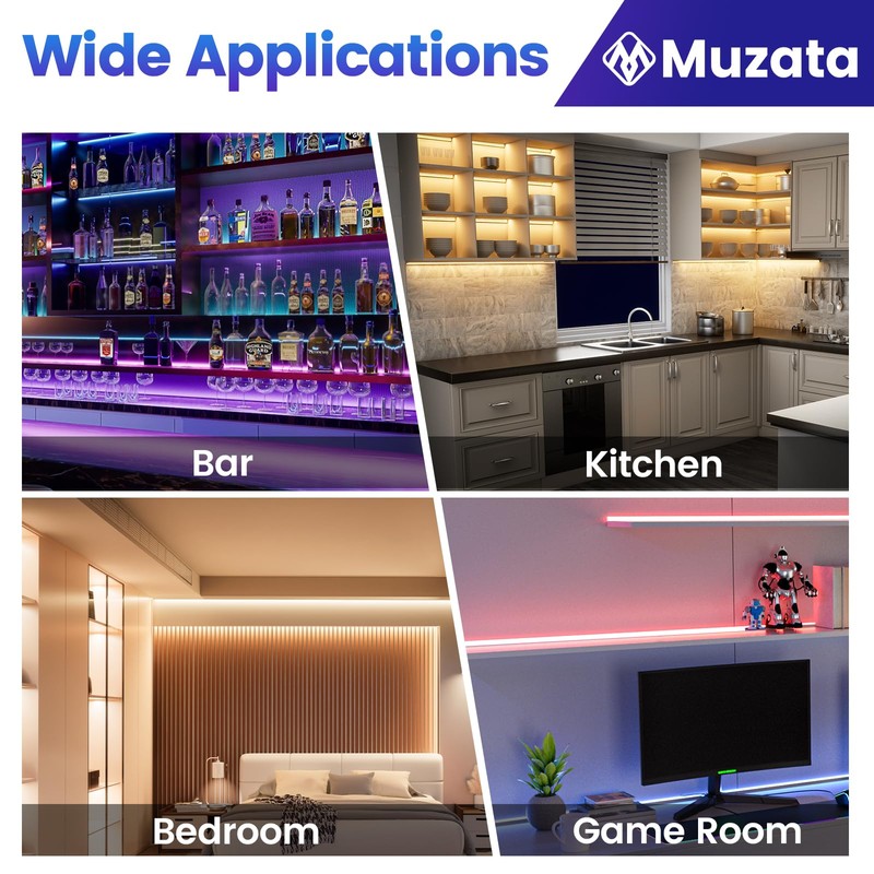 Muzata 10Pack 3.3FT/1M Plus-Size Spotless V Shape LED Channel Silver