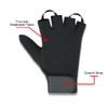 Leather Palm Wheelchair Gloves, Half Fingers with Full Thumb Disability,
