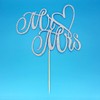 Decoración para tartas con texto en inglés "Mr and Mrs",