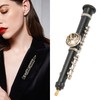 Miniature Oboe Brooch, Musical Instrument Fashion Lapel Brooch with Case