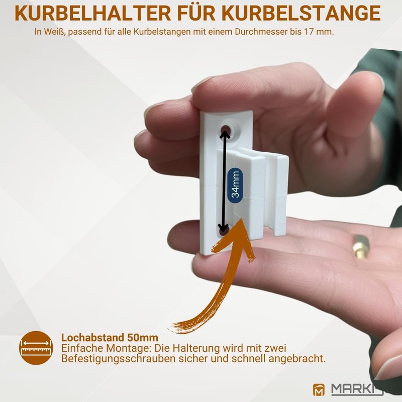 markiso® Crank Holder for Roller Shutter Crank [Made in Germany]