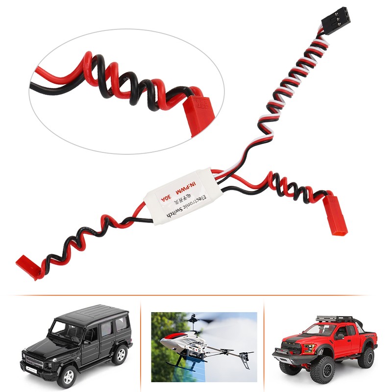 30A Current 3.7V‑27V Remote Control Electronic Switch Replacement AccessoryWhite