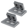 ELEGRP Horizontal Outdoor Cover for Duplex Receptacles, 2-Hole Weatherproof Wall