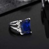Gem Stone King 10.04 Cttw Blue Created Sapphire and White