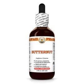 Butternut (Juglans Cinerea) Dry Inner Bark Tincture, Made in Hawaii, All Natural, Vegan, Pure Liquid Extract - 2 fl.oz