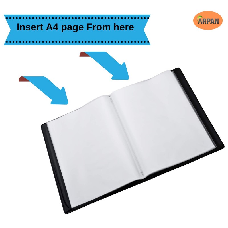 A4 Presentation Display Book - Black File Folder - Storage