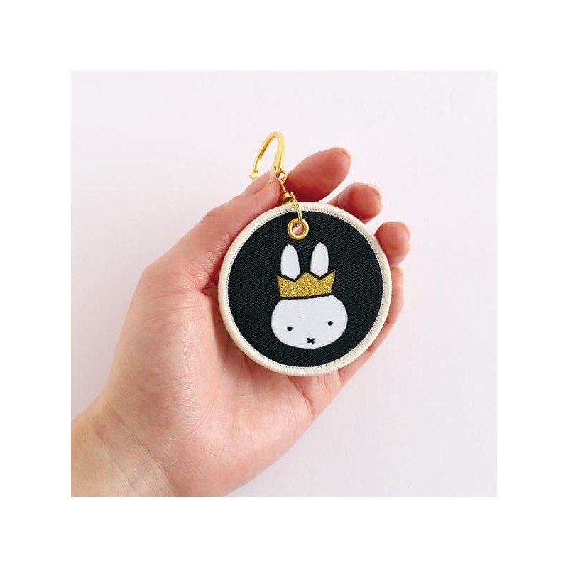 Green Flash GMB-017 Miffy Patch Key Holder, Black, Approx. W