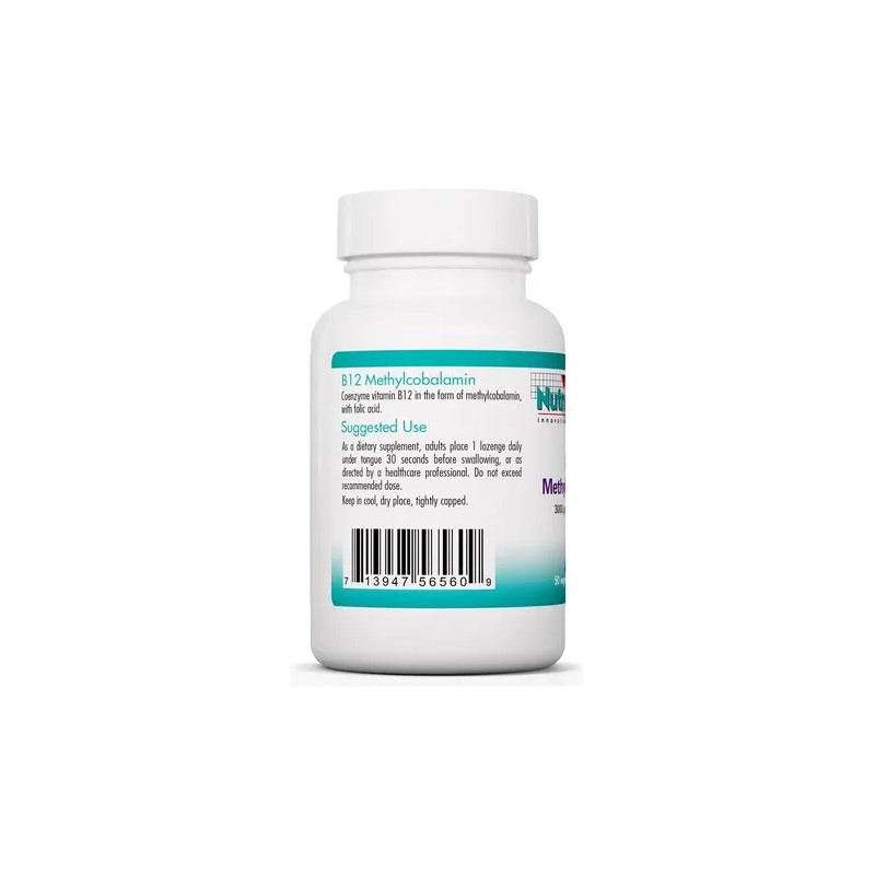 Nutricology B12 Metilcobalamina Y Ácido Fólico 50 Pastillas