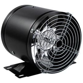 Inline Booster Duct Fan HVAC Exhaust Ventilation Fan 12 Inch with Bracket Low Noise High Air Flow Extractor Fan for Basements, Bathrooms, Kitchens, Attics, Grow Tents, Black