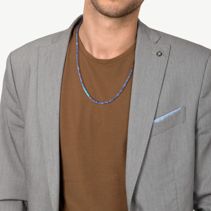 COAI Gemstone Surfer Necklace, Lapis Lazuli