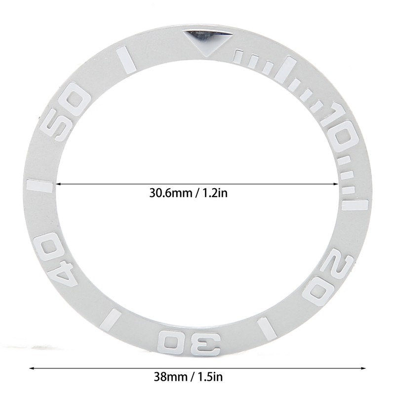 Watch Bezel Insert 38mm Ceramic Embossed Digit Watch Bezel Ring