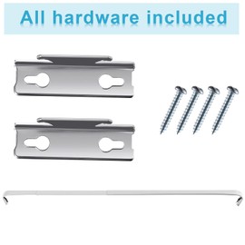 Wesiti 4 Packs Curtain Single Rods for Windows Adjustable Tension Rod for Door Kitchen Valance Sash Curtains, Bracket and Hardware Included (White,48-84 Inch)