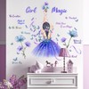 Girl Magic Wall Sticker Decal - Enchanting Purple Dress Girl