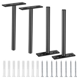 4 Pcs Floating Shelf Brackets, Heavy Duty Hidden Shelf Brackets, Invisible Concealed Shelf Support Brackets Wall Mounted for Wood Cabinet Furniture Shelves Decoration (12.4x6CM/4.88x2.36 Inch)