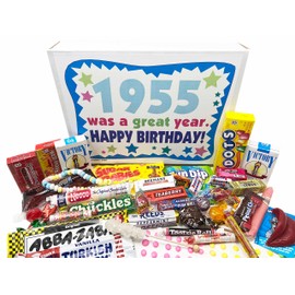 RETRO CANDY YUM ~ 1955 71st Birthday Gift Box of Nostalgic Candy Assortment from Childhood for 71 Year Old Man or Woman Born 1955