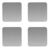 4 PCS Silver Square Cup Coasters, 8.5cm*8.5cm Stainless Steel Coasters,