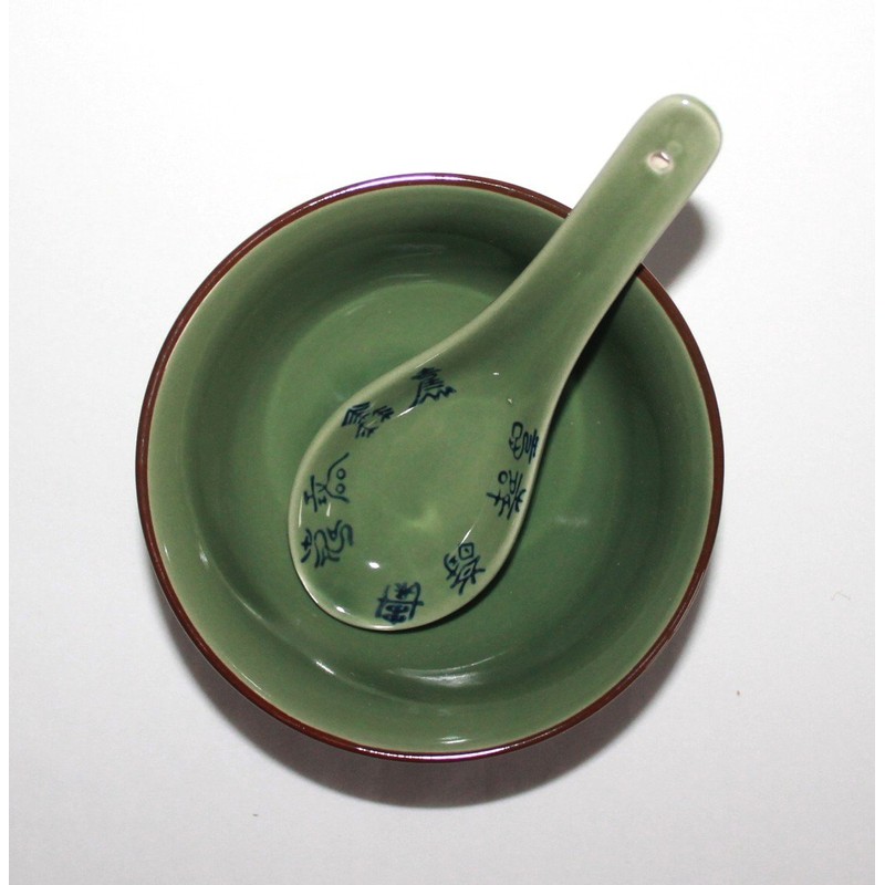 AAF Nommel® Small Celadon Green Matcha Rice Bowl with Matching