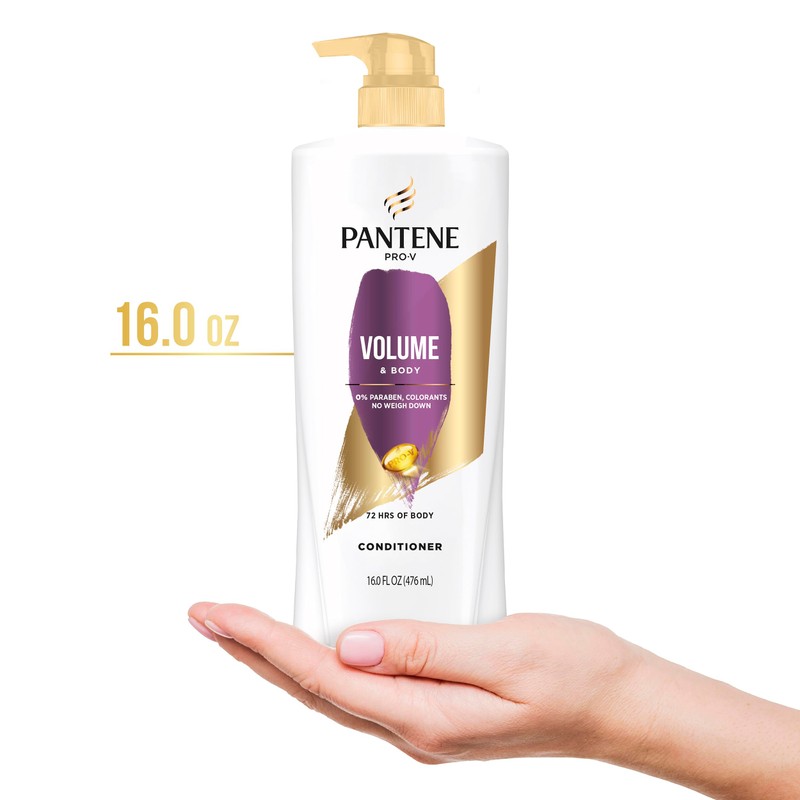 Pantene Conditioner for Fine Hair, Volume & Body, Safe for